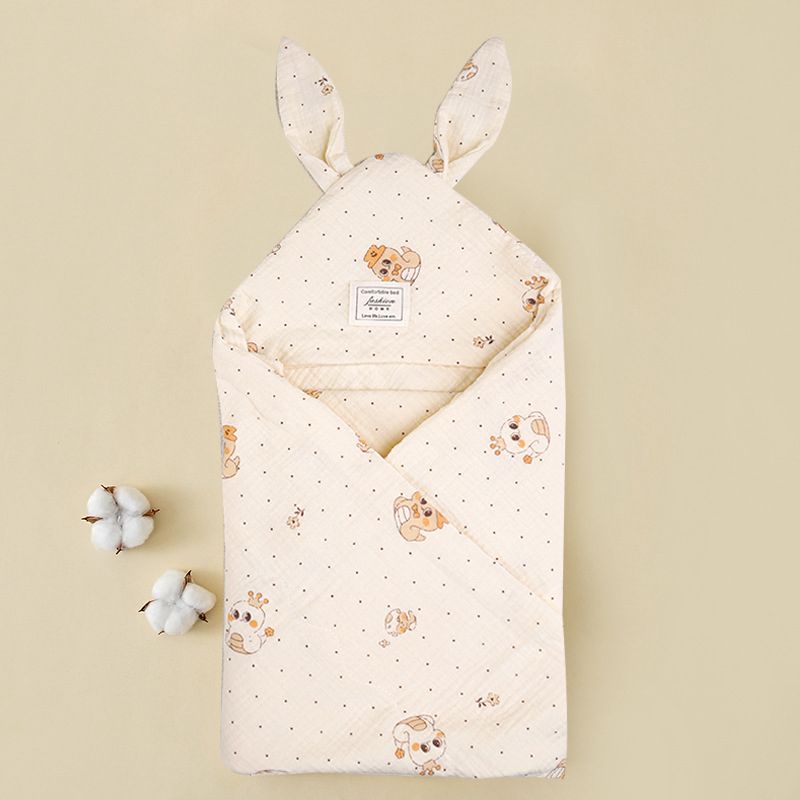 Hooded muslin wrapper