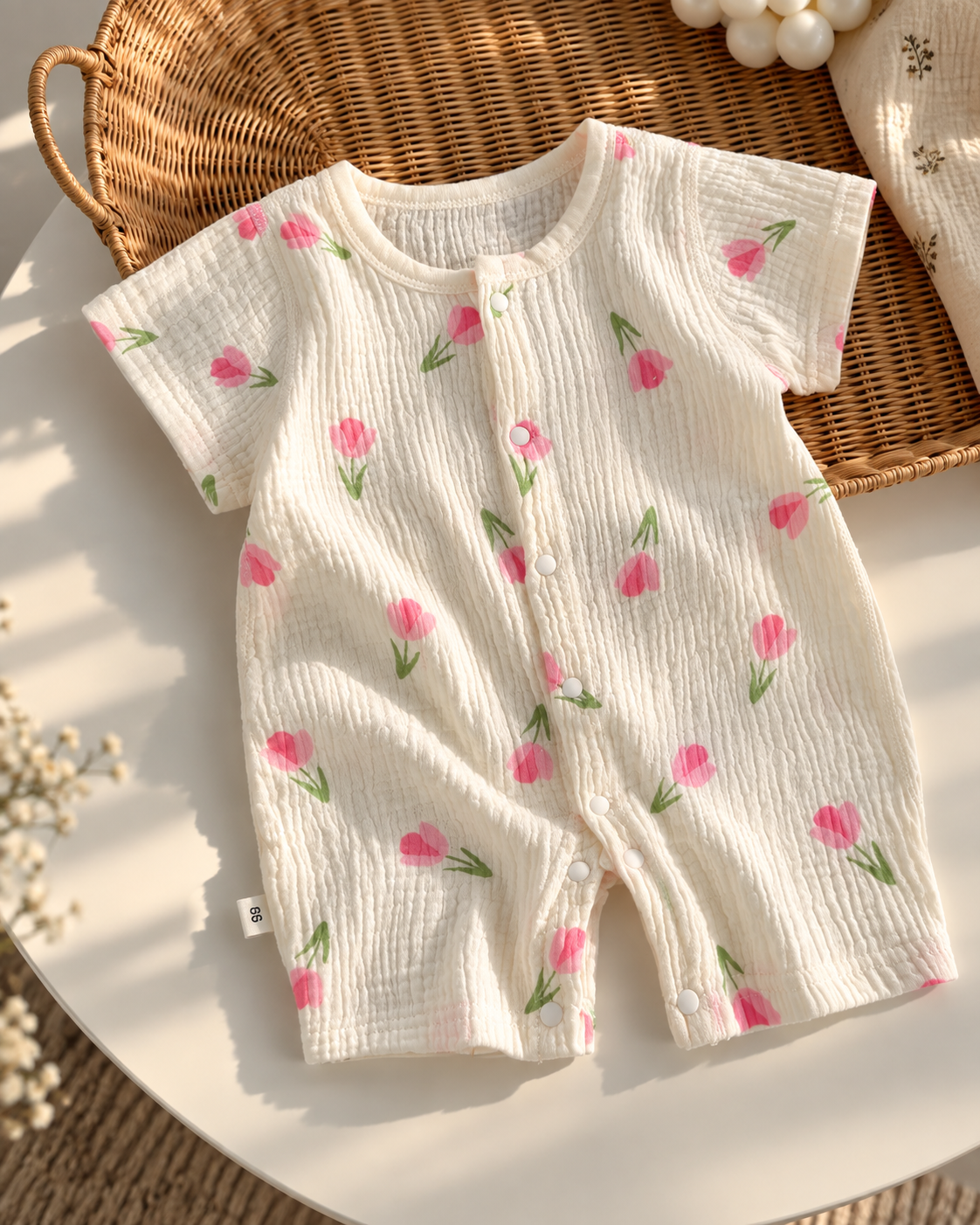 Muslin short romper