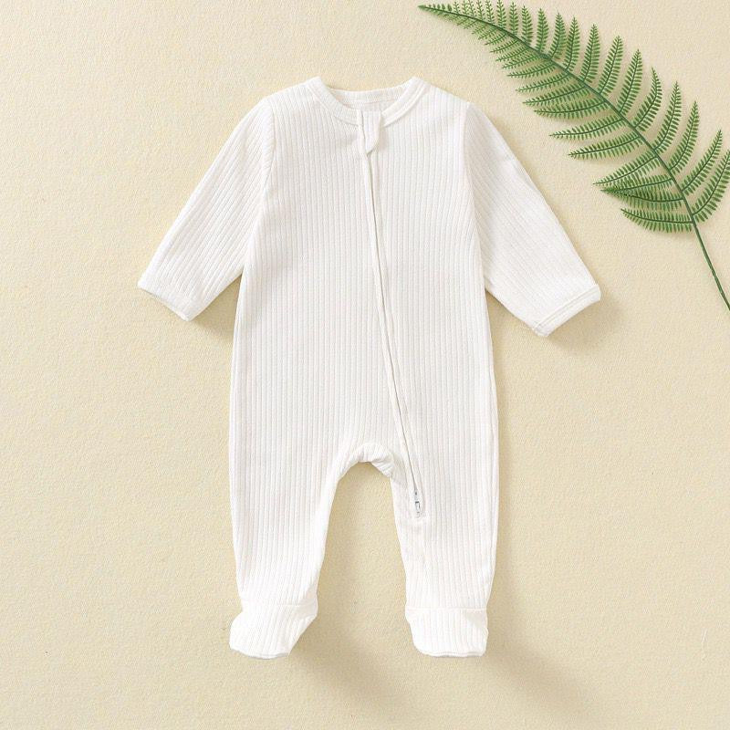 Ribbed zip sleepsuit
