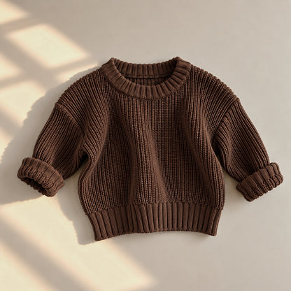Baby knit sweaters -earthy tones