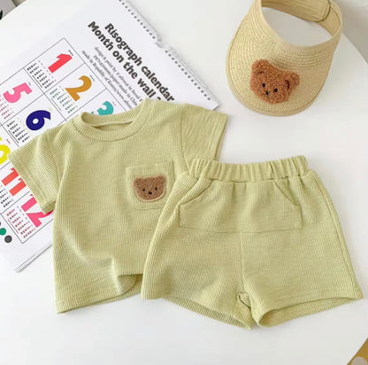 Ribbed teddy cordset -Green