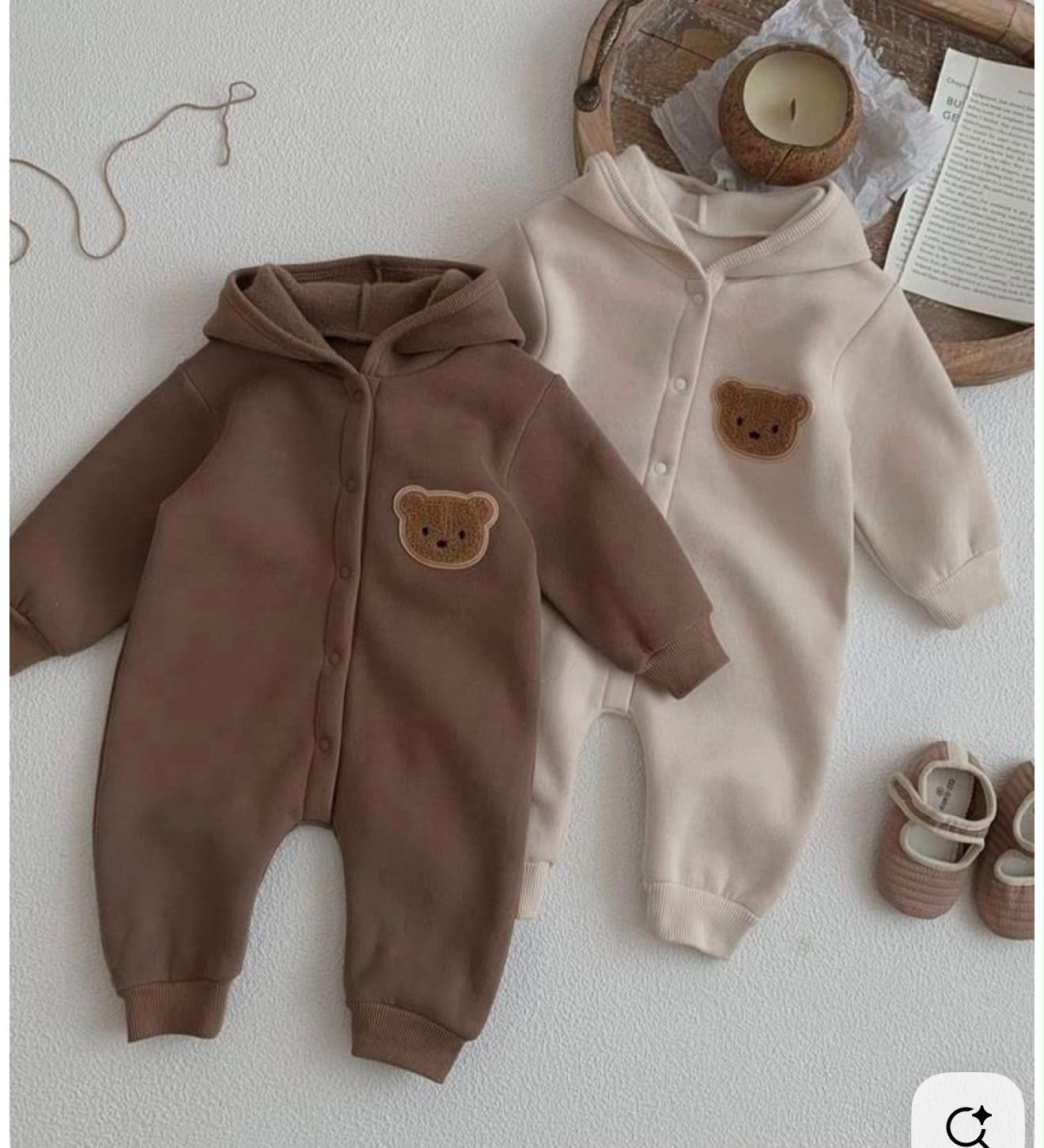 Cozy hooded romper