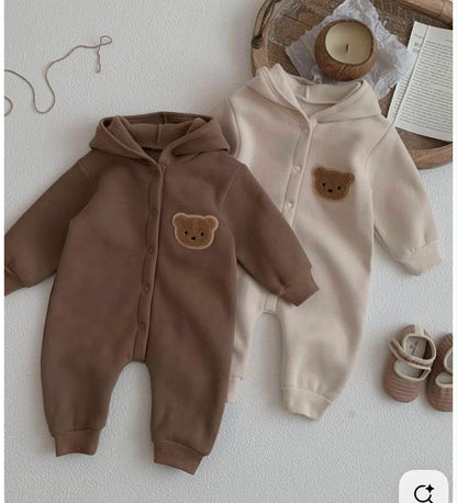 Cozy hooded romper