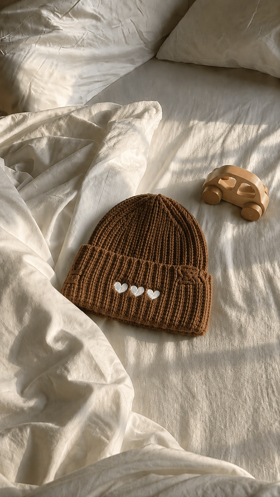 Heart beanie cap