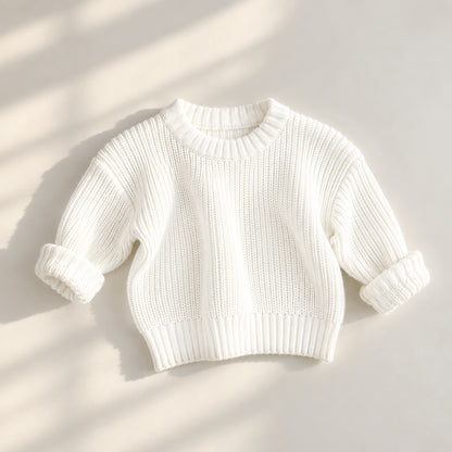 Baby knit sweaters- warm tones