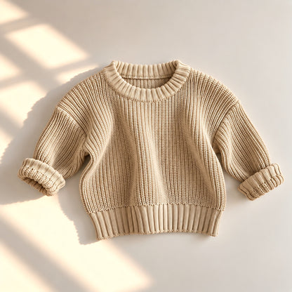 Baby knit sweaters -earthy tones