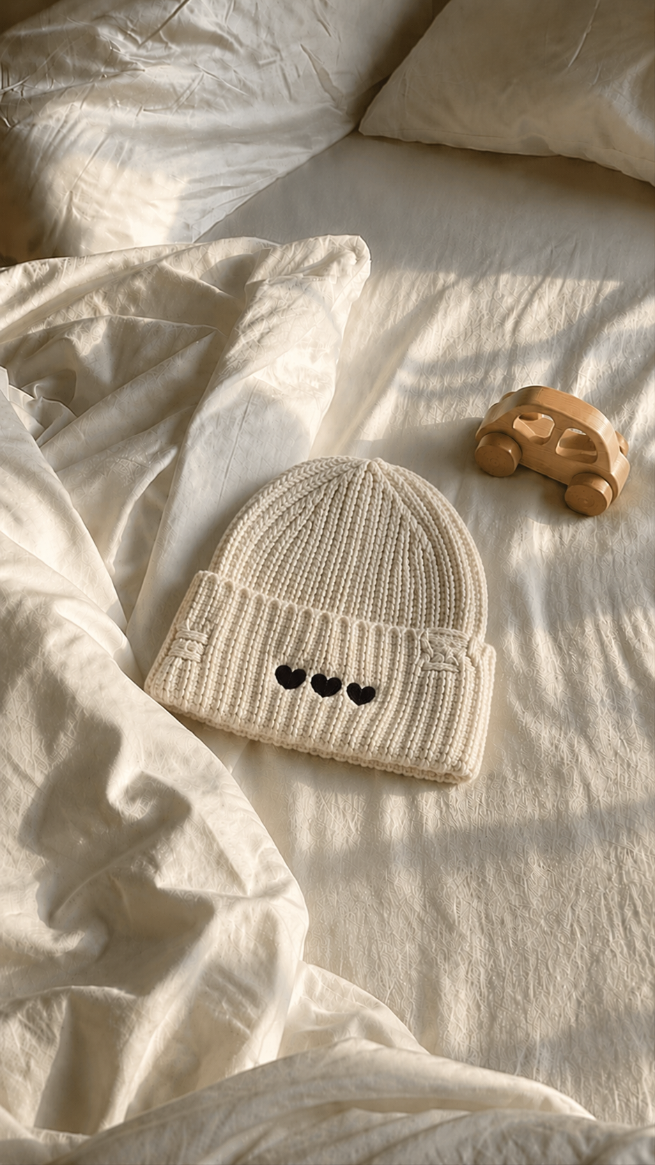 Heart beanie cap