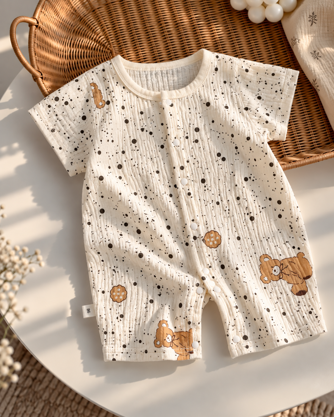 Muslin short romper