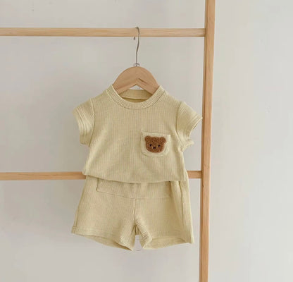 Ribbed teddy cordset -Green