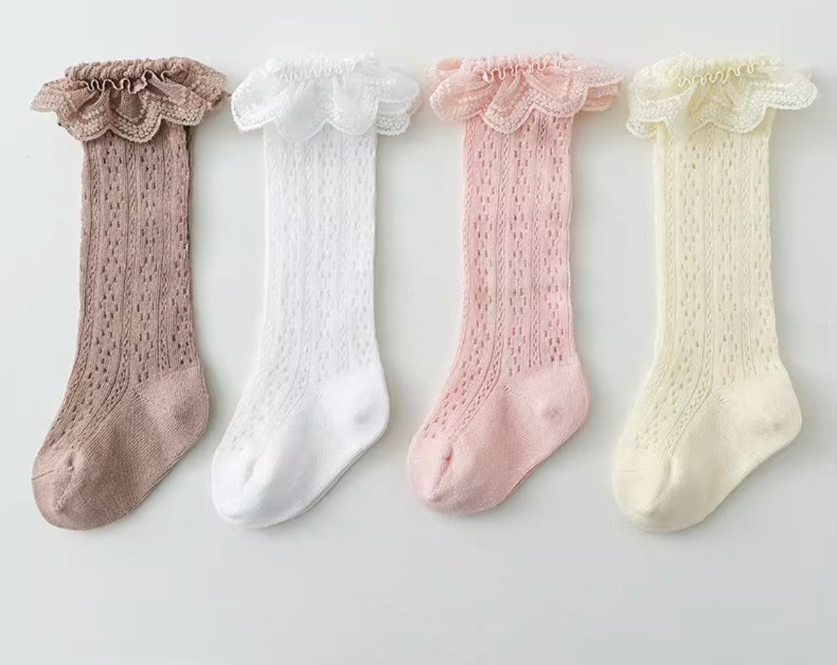 Ruffle knee socks
