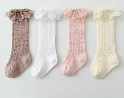 Ruffle knee socks