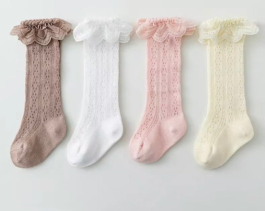 Ruffle knee socks