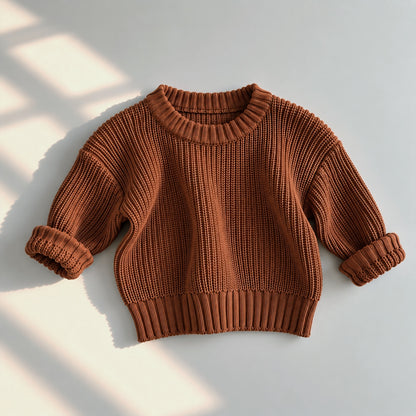Baby knit sweaters -earthy tones