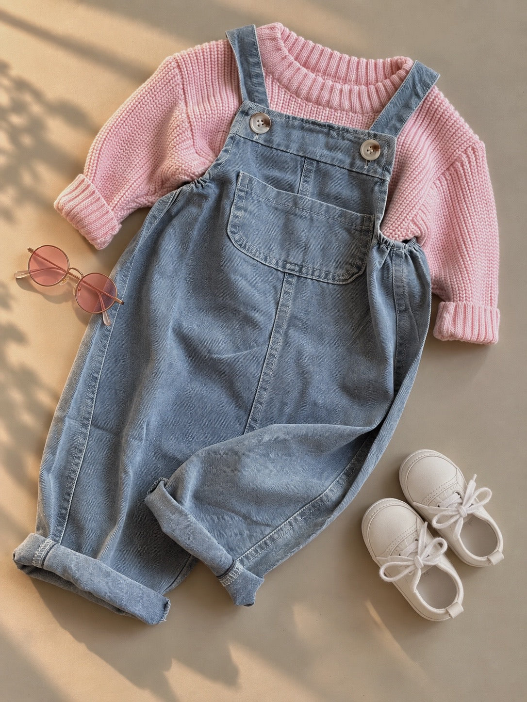Denim dungarees