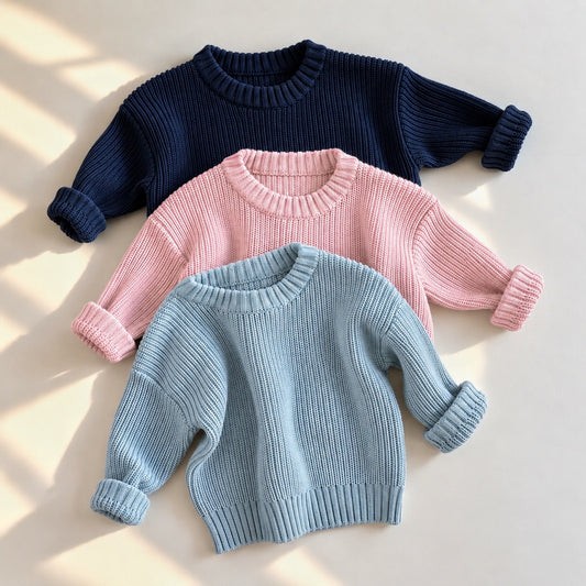 Baby knit sweaters- cooler shades