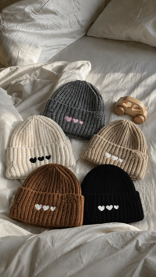 Heart beanie cap