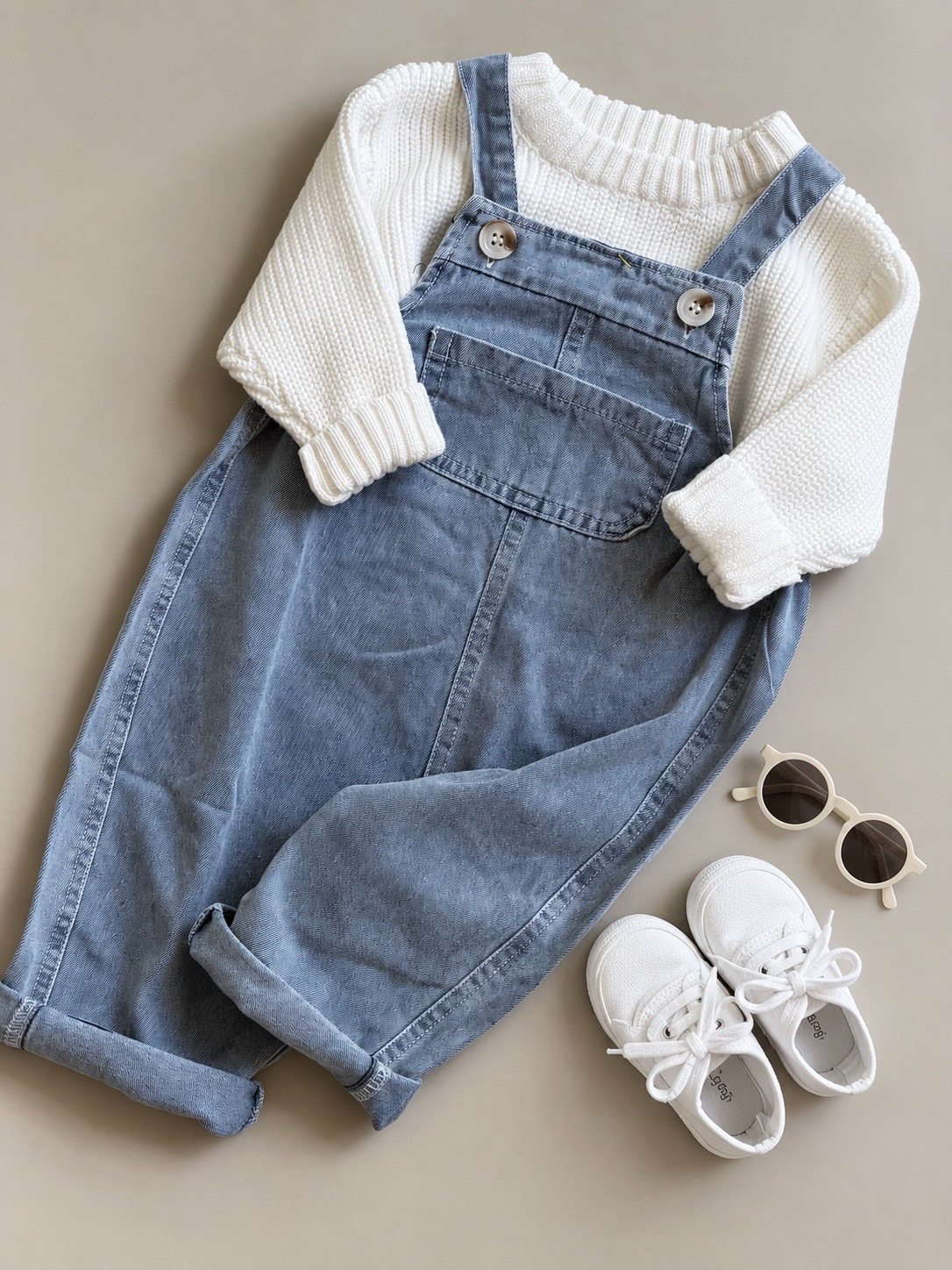 Denim dungarees