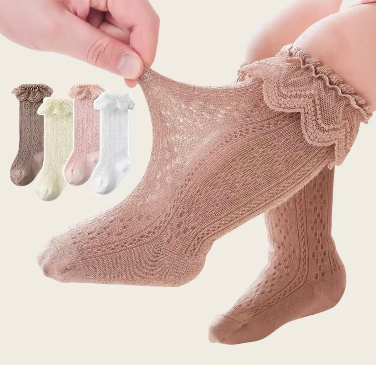 Ruffle knee socks