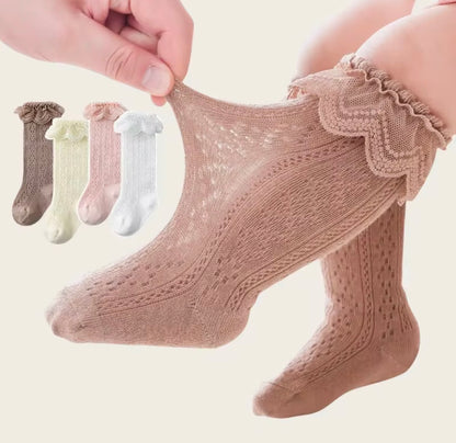 Ruffle knee socks