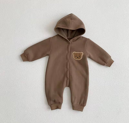 Cozy hooded romper