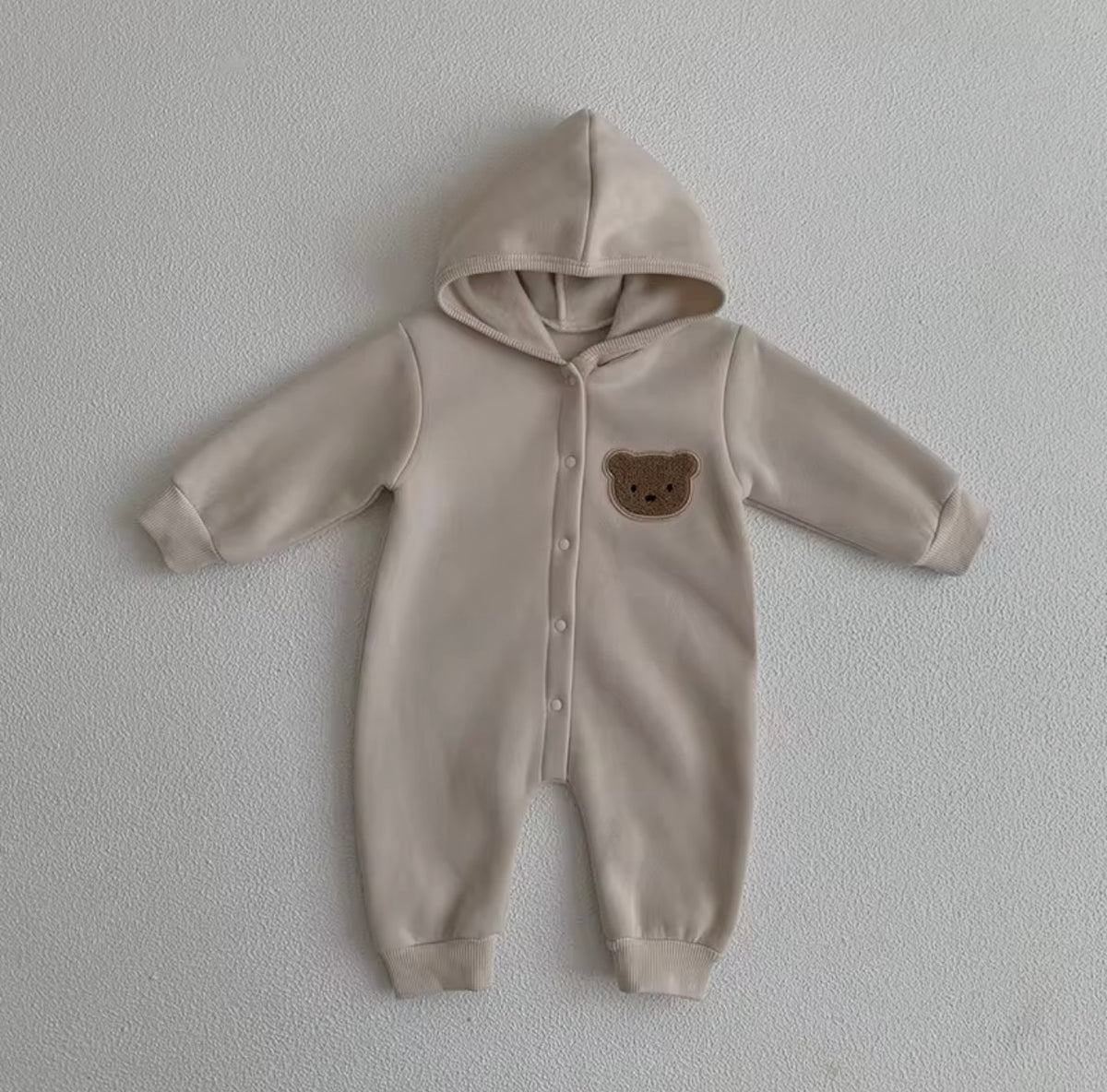 Cozy hooded romper